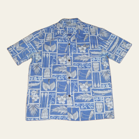 Men's Aloha shirt by Royal Creations.  65%  Polyester, 35% Cotton, Size: Mens Large