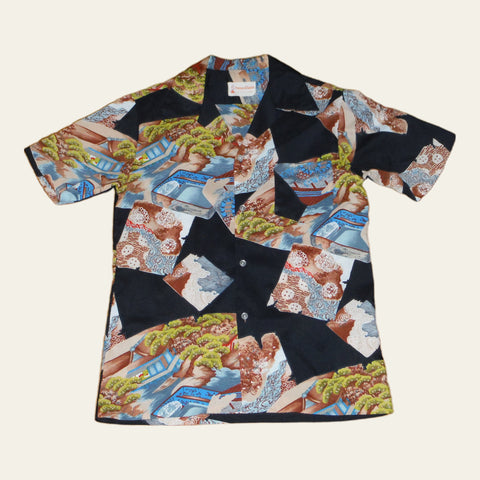 Mens Aloha Shirt by Pomare Tahiti.  Rayon, Size: Mens Medium