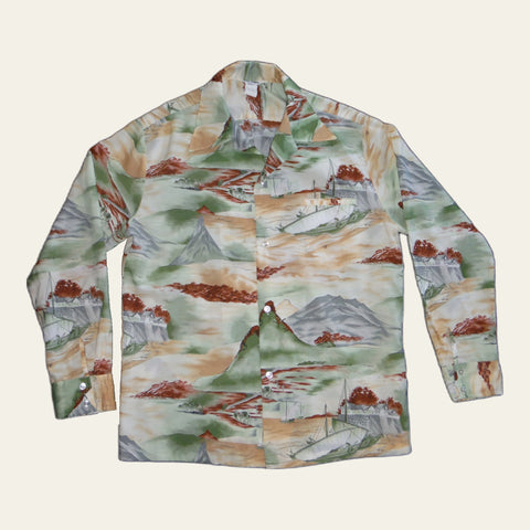 Long Sleeve Mens Hawaiian Shirt by Kai Nani.