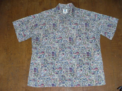 Pullover style Men's Aloha shirt by Kahala.  100% cotton, Size:  Mens Extra Large