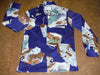 Vintage men's Long sleeve Aloha shirt by Tori Richard, Silky polyester, Size: Mens Large