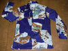 Vintage men's Long sleeve Aloha shirt by Tori Richard, Silky polyester, Size: Mens Large