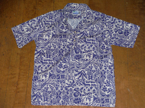 Mens Pullover style Aloha shirt by RJC Ltd. Cotton.  Size: Mens Large