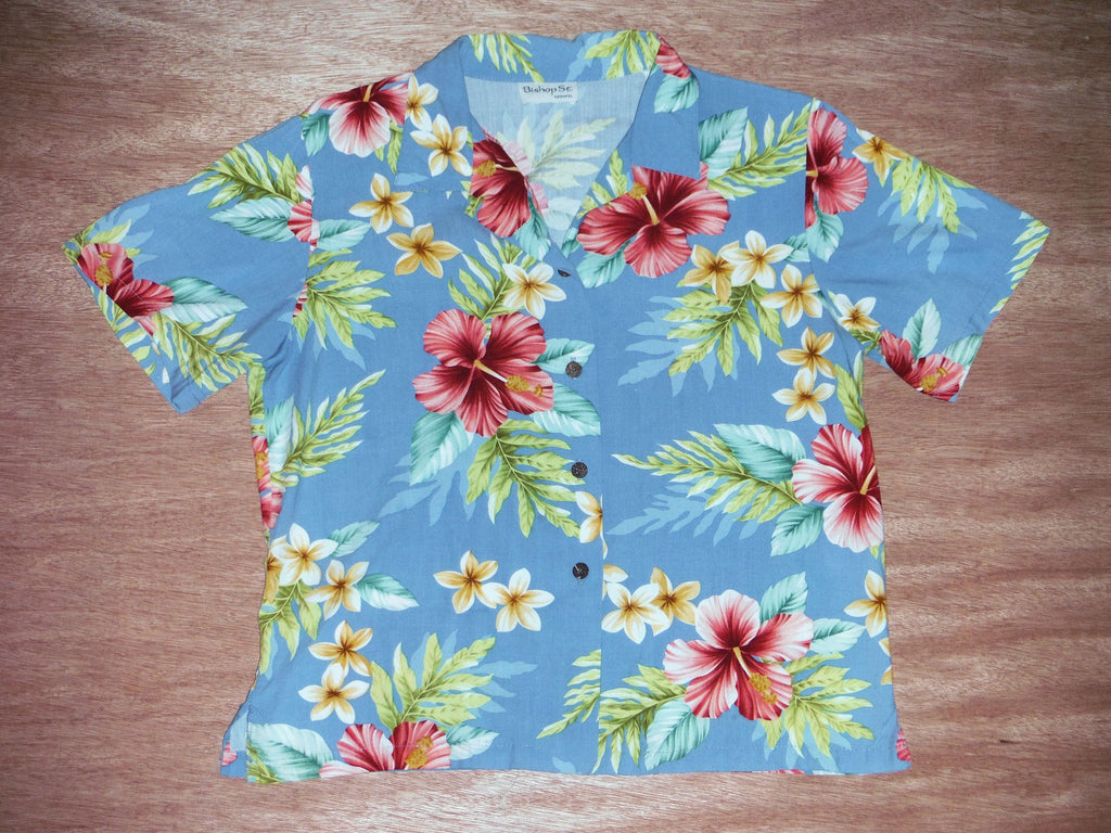 Womens Aloha shirt by Bishop St. Apparel.  Cotton, Size: Womens Small.