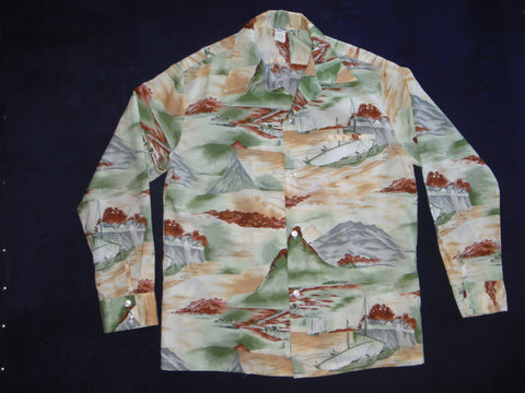 Long Sleeve Mens Hawaiian Shirt by Kai Nani.